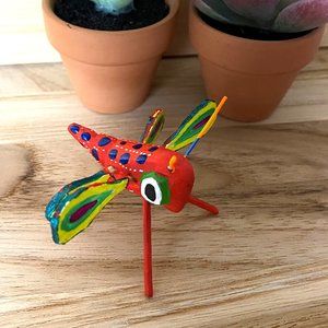 Small Hand-Made Libelula "Dragon Fly" Authentic Mexican Alebrije Figurine